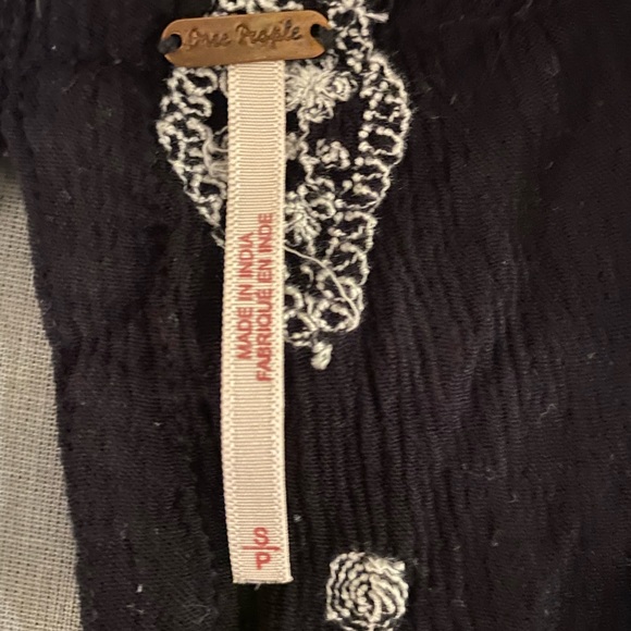 Free People Black and White Embroidered Tunic - Picture 3 of 6